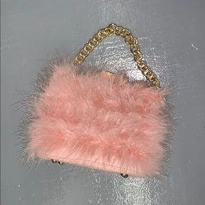 New Pink fuzzy purse